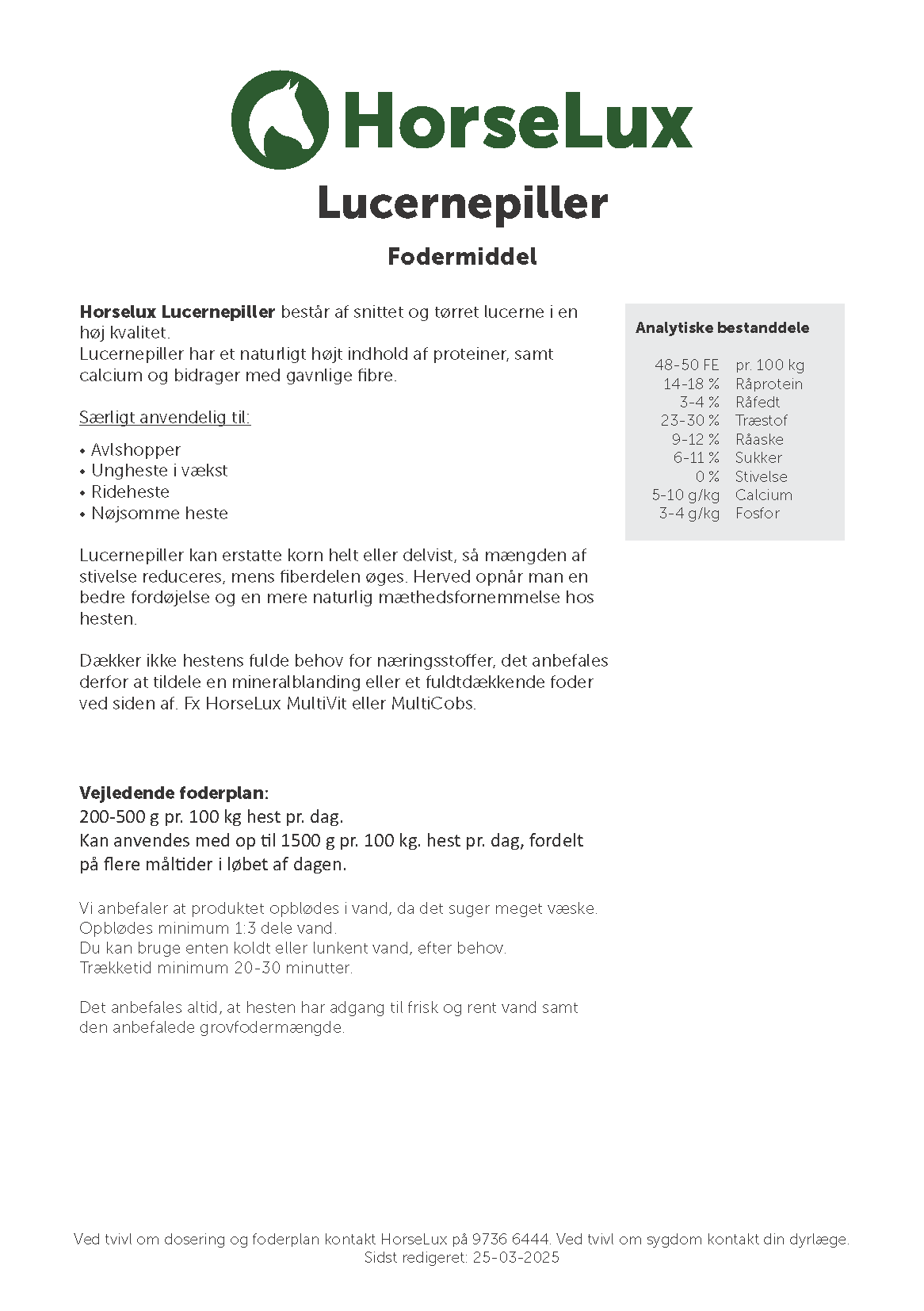 Lucernepiller 15 kg